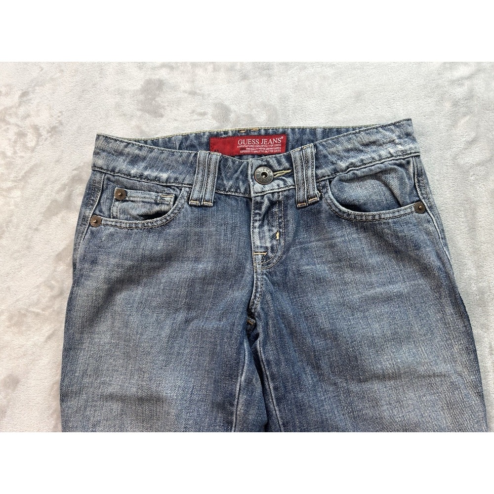 Guess Y2K Jeans Womens Sz 26 Blue Bootcut Western Cowgirl Boho Low Rise Denim - Picture 7 of 14